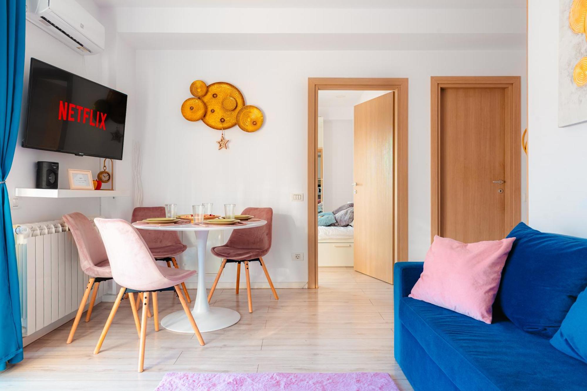 Downtown Apartment Boutique - Blue & Pink 부쿠레슈티 외부 사진
